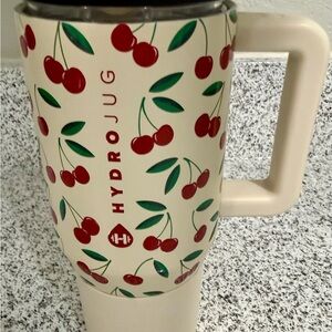 HydroJug Cream Cherry Design Bottle